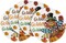 Set of 4 Gobble Turkey Maple Leaves Thanksgiving Placemats - 15 Inch (Brown/Beige)